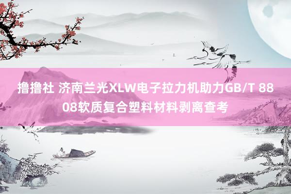撸撸社 济南兰光XLW电子拉力机助力GB/T 8808软质复合塑料材料剥离查考