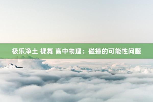 极乐净土 裸舞 高中物理：碰撞的可能性问题