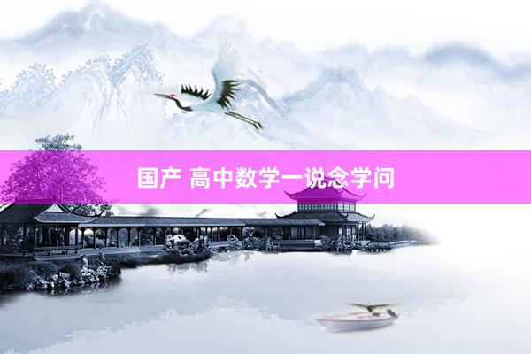 国产 高中数学一说念学问